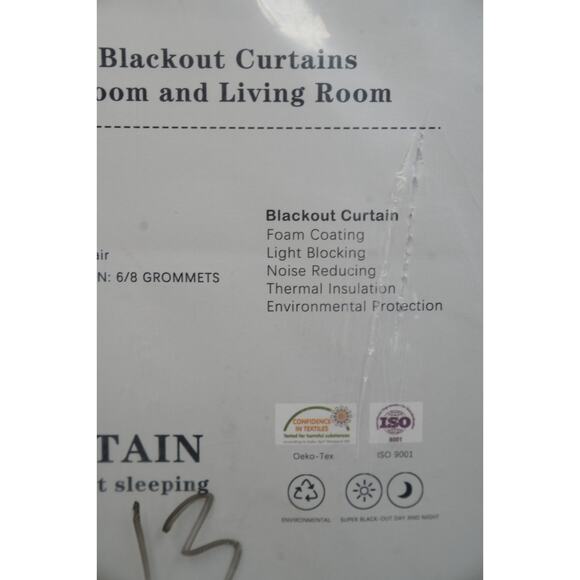 WIN CURTAIN Super Blackout Curtains – 1 Pair – Bedroom & Living Room – Grommet - Picture 3 of 9
